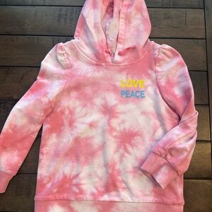 Design History Pink and White Tie-Dye Hoodie